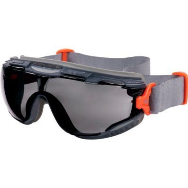 Ergodyne ARKYN-NEO Smoke Lens Safety Goggles w/ Neoprene Strap, Anti-Scratch & Anti-Fog, Gray 60311